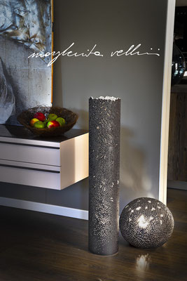 Lampade da appoggio tagli PIANETA finitura in smalto antracite opaco - Margherita Vellini - Lampade in ceramica - Home Lighting Design