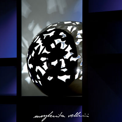 Sfera PIZZO metallo prezioso Platino 15% Margherita Vellini Ceramica Italiana fatta a mano Home Lighting Design
