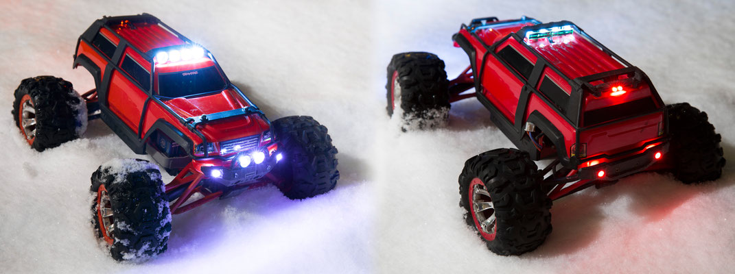 Ein Traxxas Summit VXL mit passender Lichtanlage.