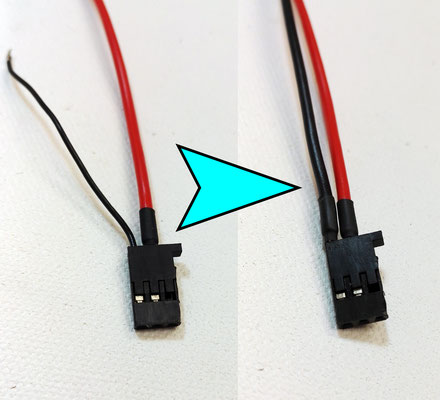 Wenn die Kabel am Empfänger-Stecker zu dünn oder beschädigt sind, ersetzen wir diese in jedem Fall.