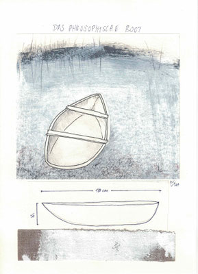 papiercollage, boot, boat