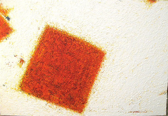 Carré orange / Oranges Quadrat  81 x 116 cm // Orange square 