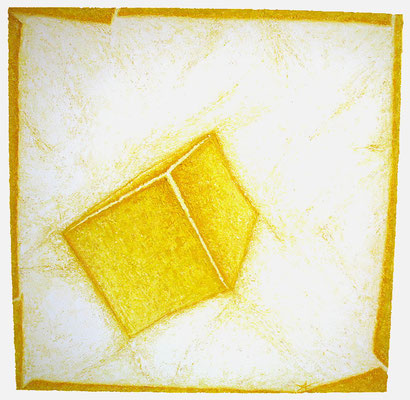 Cube jaune / Gelber Kubus 150 x 150 cm // Yellow cube  4,92 x 4,92 ft