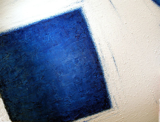 Carré bleu / Blaues Quadrat / 114 x 146 cm // Blue square 3,74 x x4,79 ft