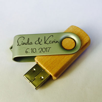 Lasergravur auf USB Stick