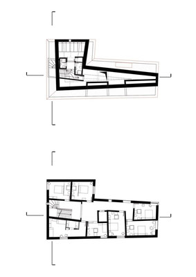 S 19 | Grundriss Dachgeschoss (oben) und 1. Obergeschoss