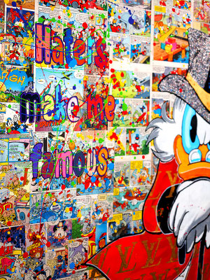 Dagobert duck disney art popart handmade painting artist artwork  Kunst Art By Daniel Jertz