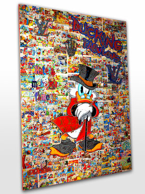 Dagobert duck disney art popart handmade painting artist artwork  Kunst Art By Daniel Jertz
