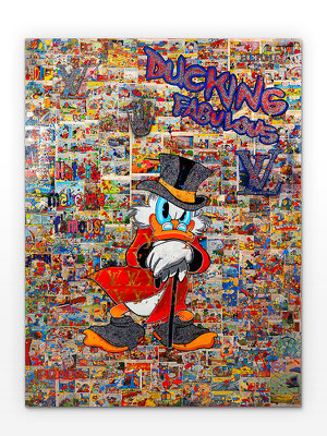 Dagobert duck disney art popart handmade painting artist artwork  Kunst Art By Daniel Jertz