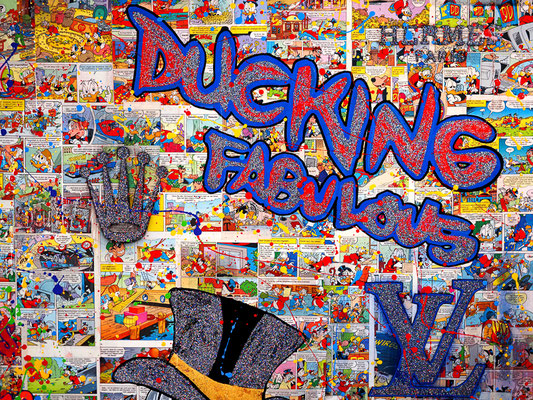 Dagobert duck disney art popart handmade painting artist artwork  Kunst Art By Daniel Jertz