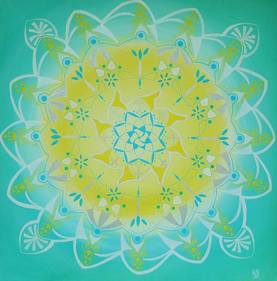 Mandala "spirituality" 100x100 Acryl auf Leinwand (verkauft)