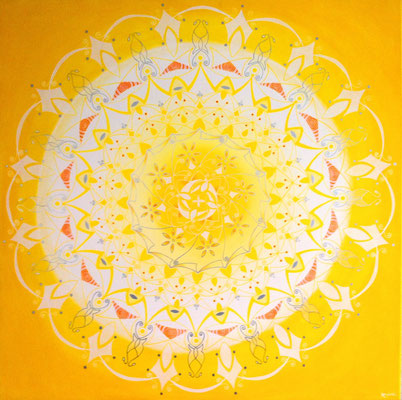 Mandala "Success" 100x100 Acryl auf Leinwand (verkauft)