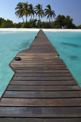 Steg zum Strand - Erlebe Deinen exklusiven Urlaub auf den Malediven! In Deiner Reiserei, Reisebüro in Berlin Brandenburg