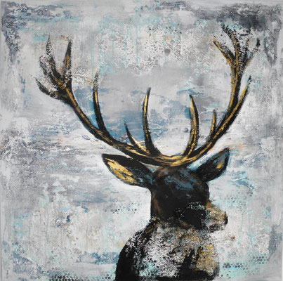 Prachtkerl - Gold, 2013, 100 x 100 cm (verkauft)