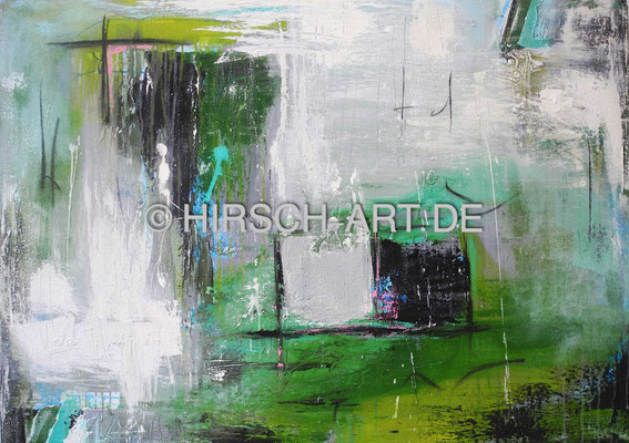 Ohne Titel grün - abstrakt, 2014, 100 x 140 cm (verkauft)