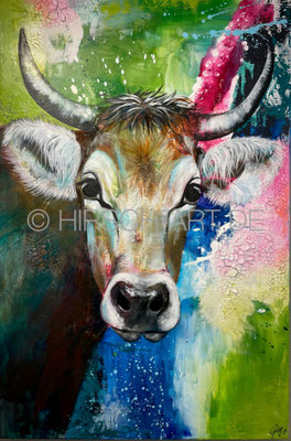 Kuh Rosa, 2025, 120 x 80 cm (verkauft)