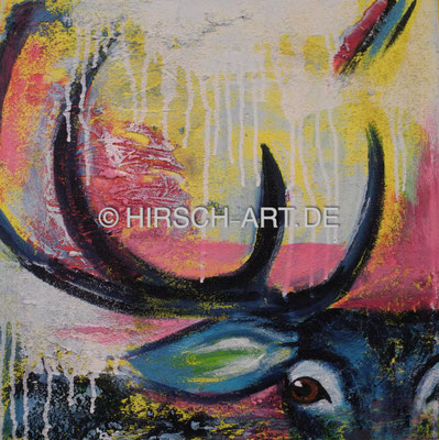 Hirsch-Art, 2014, 50 x 50 cm (verkauft)