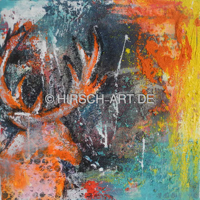 Hirschli lila, 2014, 30 x 30 cm