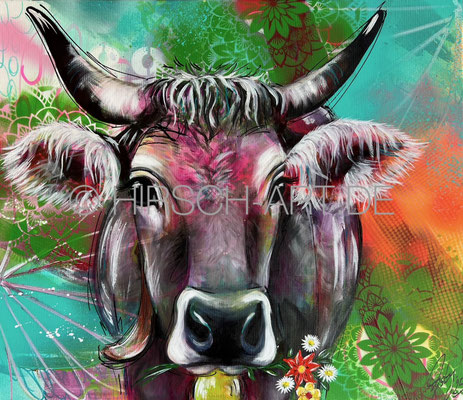 Frida Flower Power, 2025, 60 x 70 cm (verkauft)