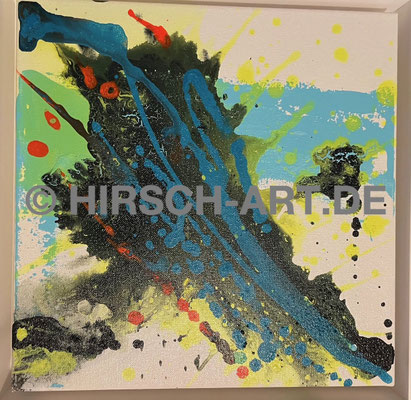 Abstrakt blau, 2025, 30 x 30 cm