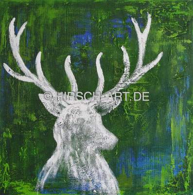White deer III, 2016, 80 x 80 cm