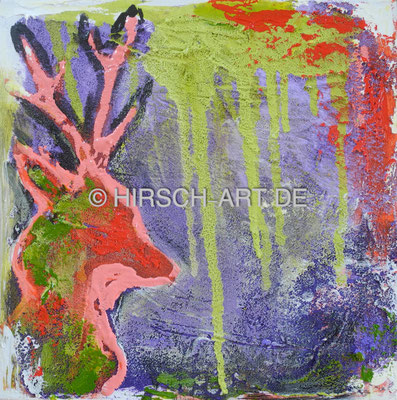 Hirsch-ART III o.T., 2016, 30 x 30 cm