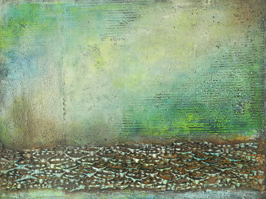 O.T. grün abstrakt, 2013, 60 x 80 cm