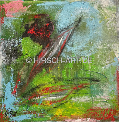 Blätter - Abstrakt, 2023, 30 x 30 cm (verkauft)