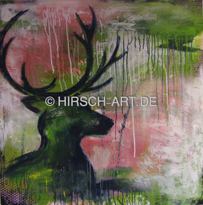Platzhirsch, 2014, 100 x 100 cm (verkauft)