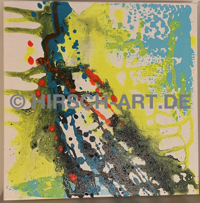 Abstrakt gelb, 2025, 30 x 30 cm
