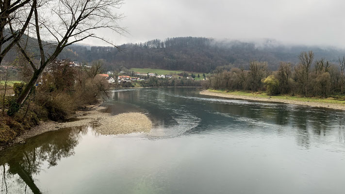 Der Altrhein bei Schwaderloch auf Höhe Fussgängerbrücke. (Foto PC)