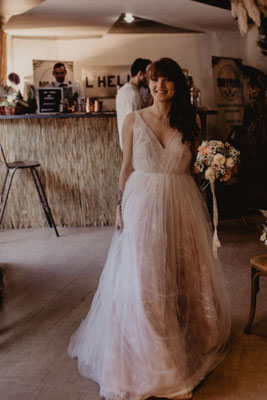 robe de mariée romantique tulle et dentelle