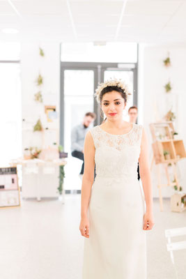 Robe de mariée bustier et dentelle