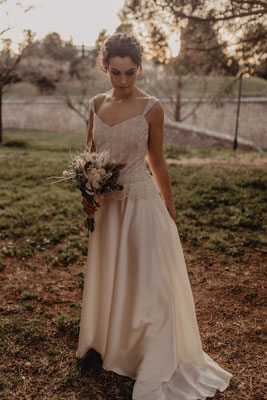 robe de mariée vintage soie et dentelle