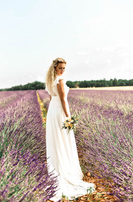 robe de mariée romantique mousseline