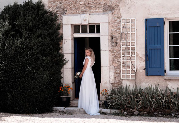 robe de mariée romantique mousseline 