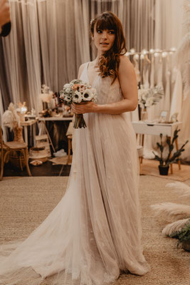 robe de mariée romantique tulle et dentelle