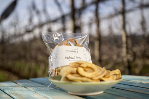 Ein gesunder Snack für zwischendurch? Das sind unsere Apfelchips.