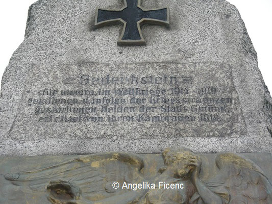 Kriegerdenkmal 1. Weltkrieg Gmünd © Mag. Angelika Ficenc 