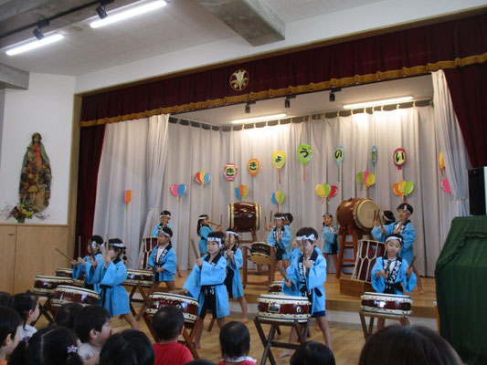 ５歳児和太鼓「あおきいろ」