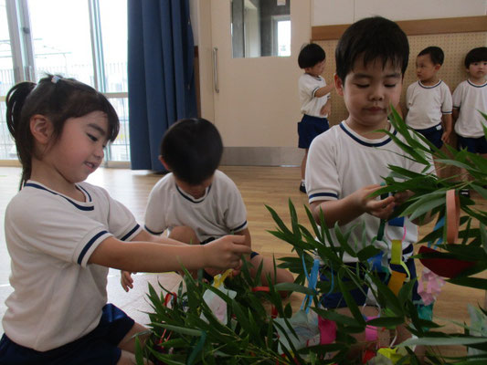 「七夕の日、晴れるといいな～」