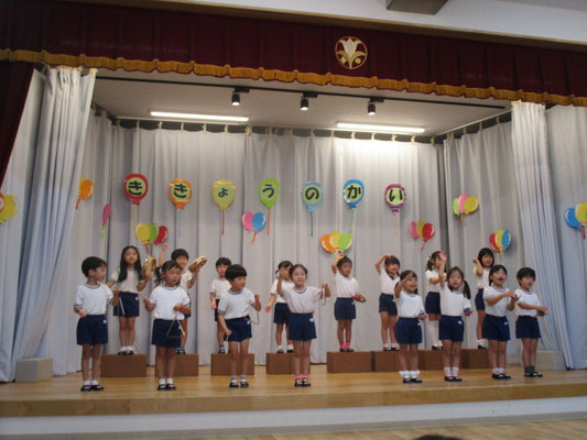 ４歳児合奏「虫の声」