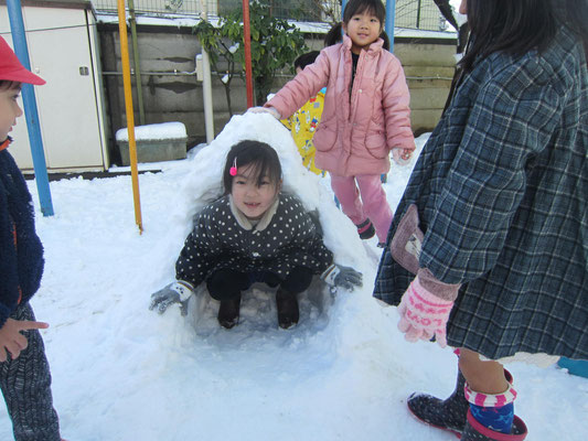 かまくらの完成！