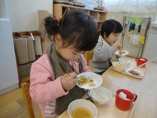 箸で食べられるよ