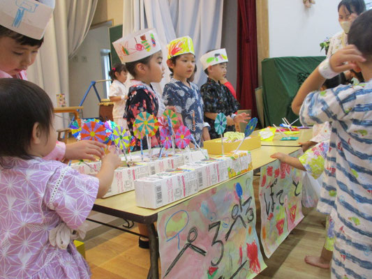 ５歳児がお店屋さんに変身♪