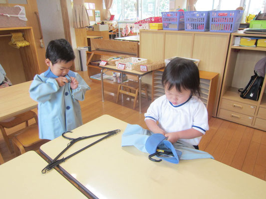 スモックかけ