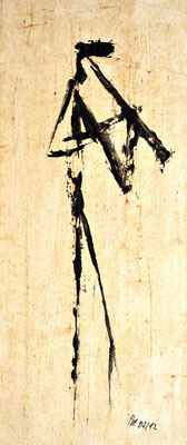 Oboist ___ Acryl auf Karton 2012 32x14cm