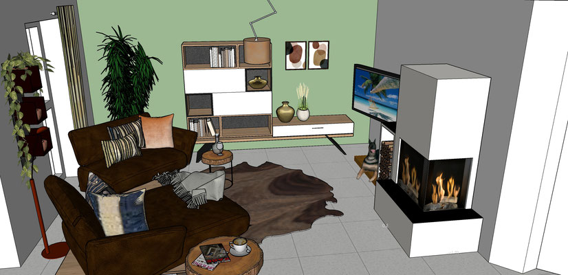CAD Perspektive Wohnzimmer