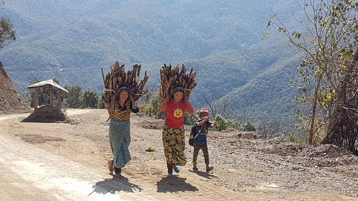 Retour de corvée de bois 