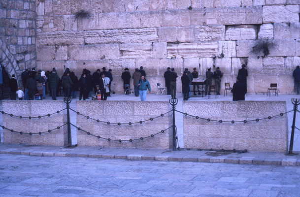 Le mur des Lamentations à Jérusalem